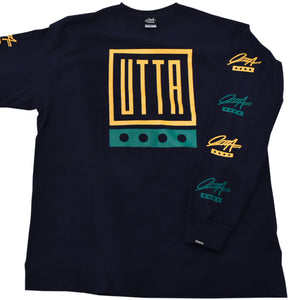 ツートーンロングスリーブTシャツ 【NAVY】